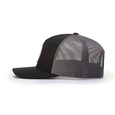 China Trendy Five Panel Pre Curved Blank Mesh Trucker Cap With Patch Logo 58CM Size for sale