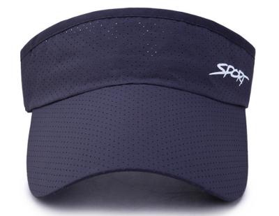 China Popular Customized Uv Protection Sun Visor Cap , Polyester Sun Shade Visor Hat for sale