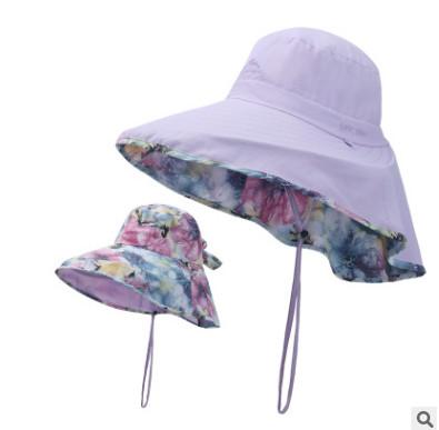 China Double Sided Reversible Outdoor Boonie Hat Straw & Polyester Fabric for sale