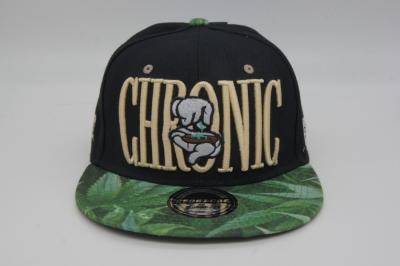 China BSCI Flat Brim Snapback Cap  ,  Men 's Black 3d Embroidery 6 Panel Custom Snapback Caps for sale