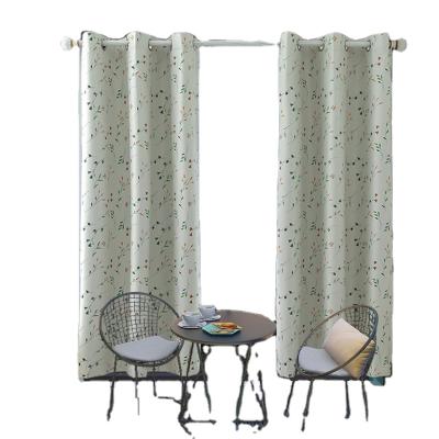 China Blackout Modern Design Outdoor Living Room Shower Patio Flowers Print Polyester Curtain for sale