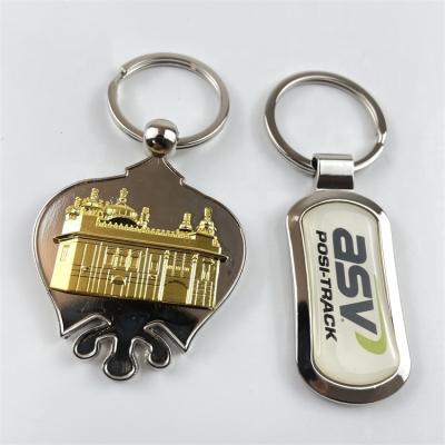 China Wholesale Metal White Stainless Steel Cheap Shiny Silver Custom Logo Metal Keychain for sale