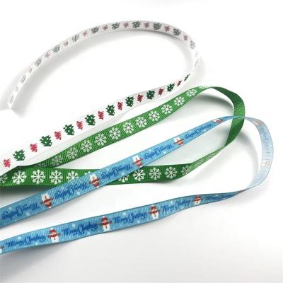 China Custom High Tenacity Ribbon With Logo Ribbon Bow Grosgrain Christmas Gift Ribbons for sale