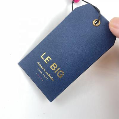 China Sustainable Garment Luxury Printed Custom Label Sneakers Hangtag With Rope for sale