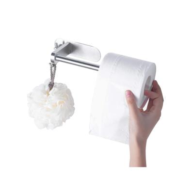 China Modern Self Adhesive Toilet Paper Holder Bathroom Tissue Holder Towel Hanger with Hook for sale