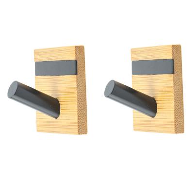 China Bathroom Stocked Towel Hooks Heavy Duty Hanging Bamboo Adhesive Wall Hooks Stainless Steel Towel Hooks for sale