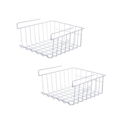 China Viable Bathroom Under Shelf Storage Basket Metal Kitchen Storage Organization for sale