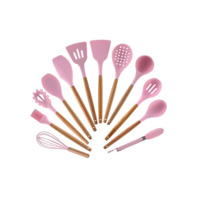 China Stocked 12 Pcs Silicone Spatulas For Cooking Kitchen Instruments Tools Silicone Kitchen Utensils Set for sale