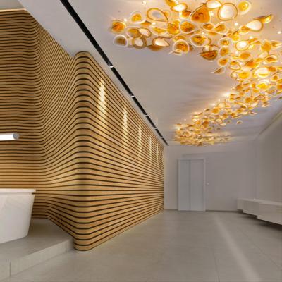 China Modern Custom Project Indoor Decoration Hotel Lobby Lighting Glass Crystal Modern High Ceiling Chandelier for sale