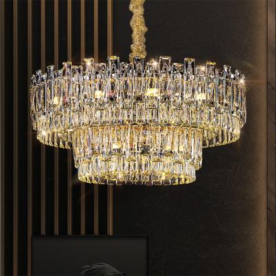 China Modern Luxury Style Indoor Decoration Restaurant Villa Hotel Led Crystal Chandelier Pendant Lamp for sale