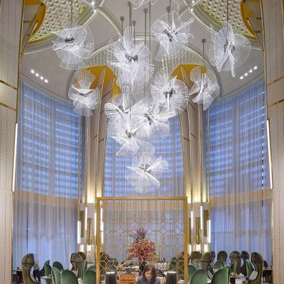 China Modern Contemporary Style Indoor Decorative Villa Hall Hotel Lobby Custom Luxury LED Chandelier for sale