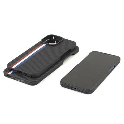 China Shockproof Military Grade Portable Cell Phone Cases For iPhone 13 Carbon Y Aramid Material Fiber Mobile Cover for sale