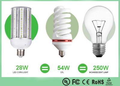 China DC24V 12 V führte der Mais-Birnen-28W Mais-Beleuchtung Flossen-Aluminium-E26 der Basis-5000K 3360LM LED zu verkaufen