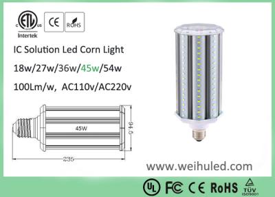 China IC Solution 45 Watt Corn Lamp Led 5000K E39 Base IP65 SMD 5730 With PC Cover for sale