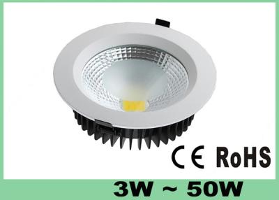 China Aluminum Dimmable LED Downlights High Power COB LED Down Lamp Pure White 2700K - 7000K for sale