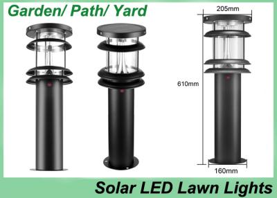 China 3W integrated  Solar Lawn Lights , solar led garden lights Panel Black Aluminum CE RoHS for sale