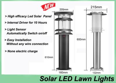 China Stainless Steel Housing Solar  Lawn Lights Garden Lamp White LEDs Yard for sale