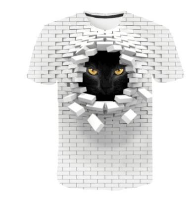 China Amazon Border Men's Breathable 3D Digital Printing Women T-shirt For Men's Stylish Sleeve 2021Short T-shirts for sale