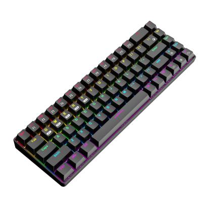 China 68 Keys RGB Computer Gaming Portable Wireless Gaming RGB Backlit Mechanical Keyboard For IOS Android Win for sale