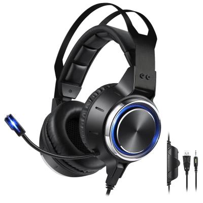 China Headband China Factory Gaming Headset 7.1 Vibration Gamer Microphone Stereo Gaming Headset High End Earphone Wired Headset For Gamer for sale