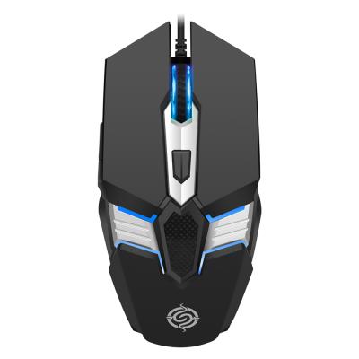 China Clolor 4000 Dpi RGB New Seven Stage Ergonomic Gaming Mice Wired Competition Mechanical Electric USB Mouse For PC Gamer for sale