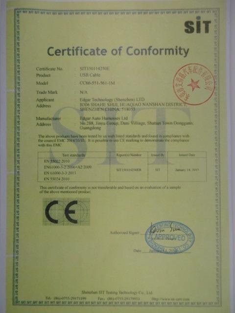 CE - Dongguan Edgar Auto Parts Ltd.