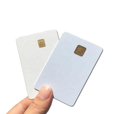 China PVC factory supply plastic contact chip white pvc rfid emv smart card for sale