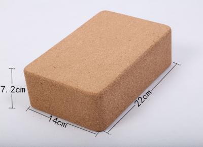 China Wooden Auxiliary Yoga Block Brick Cork Non Toxic Anti Slip For Back Pain for sale