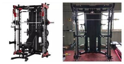 China Multi Functional Gym Trainer Machine Smith Squat Rack With Adjustable Bench for sale