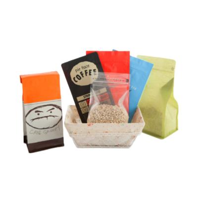 China Custom Security Logo Back Seal Enclosed Side Bag For Food/Coffee/Tea/Cookie Packaging for sale