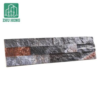 China Exterior Ceramic Wall Tiles Panel Design Bump Texture Rustic Natural Dark Gray Classic Matte Brick Exterior Ceramic Tiles for sale