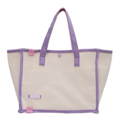 China Lady New Design Color Spliced ​​Canvas Bag Large Capacity Handbag Trend Women Tote Bag for sale