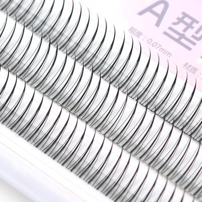 China A/M Shape Makeup Fan Soft Hot Individual Lashes Group Nails Russian Natural Fluffy Tapered Eyelash Premade False Eyelashes Extension for sale