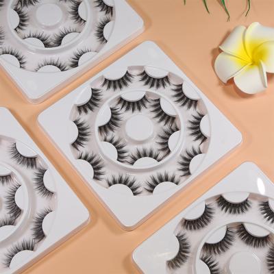 China super slim & Soft Strip 3D Mink Eyelashes 5D 25mm Mink Eyelash Fluffy and Lashes Customized Eyelash Natural Look Box for sale