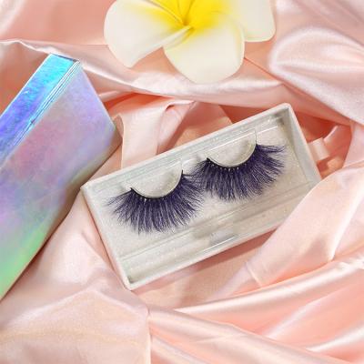 China super slim & Hot Selling Soft Strip Mink Eyelash Seller Charming Natural Long Real Mink Strip Lashes 3d Color Mink Lashes 25mm for sale