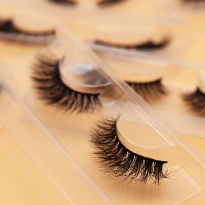 China Cruelty Free Synthetic 3d Private Label Faux Mink Plant Fiber Eyelashes Vendor 18mm 20mm Feather New Arrivals Free Sample for sale