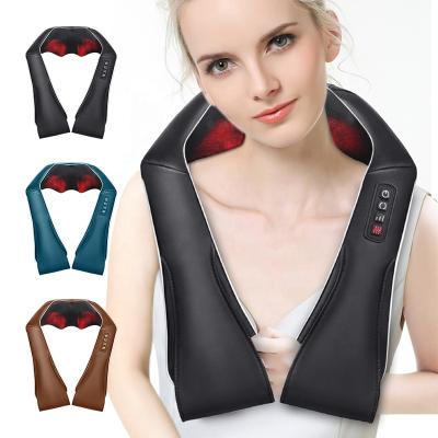 China Neck Quality Neck Shoulder Cervical Back Stretcher Massage Machine Pillow Kneading Massager With Heat for sale