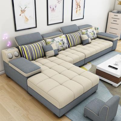 China (Other) Adjustable Sofa Set Furniture Living Room Combination Sofa Set 7 Seater Corner Sofas for sale