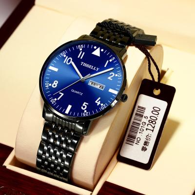 China Wholesale Automatic Factory Quartz MOVT Slim Men's Watches Day Date/Date Waterproof Wristwatches reloj de lujo T018 for sale