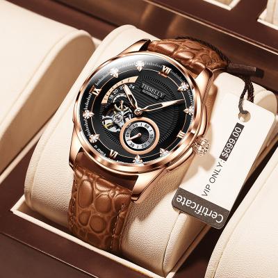 China OEM Automatic Date Hot Sale Custom Mechanical Caliber Watches Water Resistant Cheap Business Wrist Watch 6608 for sale