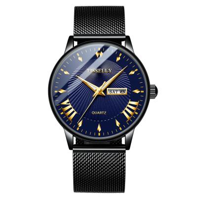 China High quality luxury top brand automatic watch calendar OEM date quartz men's waterproof wristwatch T828 for sale