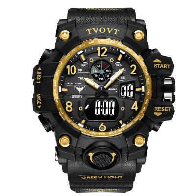 China Hot Sale Luminous Analog-Digital Led Alarm Watch Customized OEM Army Military Watch Sports Reloj Gift 8803 for sale