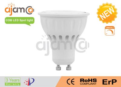 China Aluminum 6w COB LED Spot Light GU10 Dimmable CRI 80Ra 50X56 mm for sale