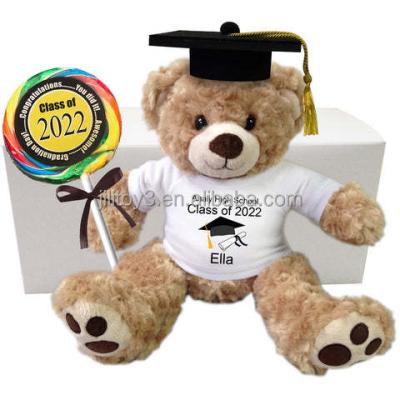 China OEM Custom Fasion and Plush Logo Stuffed Toys Graduation Sublimation Teddy Bear Animal T-shirt for sale