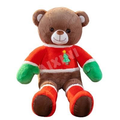 China Custom Christmas Teddy Bear Plush Toys Soft Stuffed Skin Fasion Factory OEM Plush Christmas Gift for sale