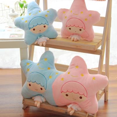 China Fasion Kawaii Little Stars Plush Lala Twin Pillow and Kiki Massage Pillow for sale