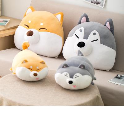 China Fasion super soft kawaii Shiba inu plush toys rest husky dog ​​plush pillows for sale