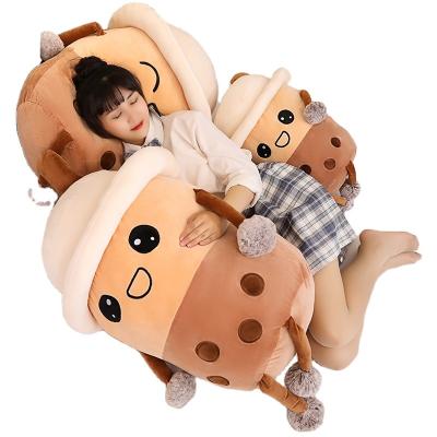 China Custom Fasion Boba milk tea bottle pillow boba milk tea plush toy stuffed toy for sale