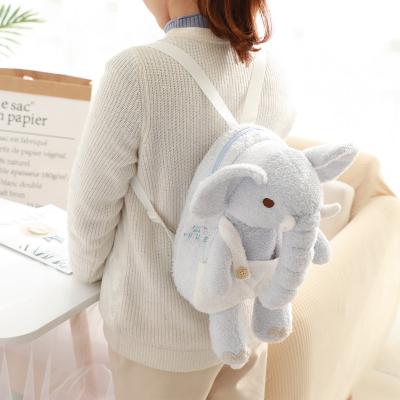 China Cute Fasion Plush Elephant Toy Bag Stuffed Shoulder Bags High Quality Plush Animal Backpack for sale