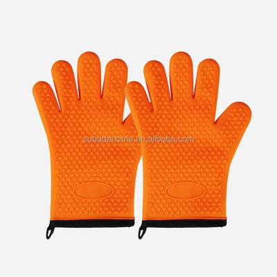 China Modern High Quality Microwave Oven Baking Silicone Kitchen Five-Finger Gloves Heat-Insulated Gloves Anti-hot Kitchen Cooking Gloves for sale